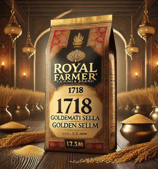 Indian Royal Farmer Basmati Rice 1718 Golden Sella (8.35mm) – Premium Quality