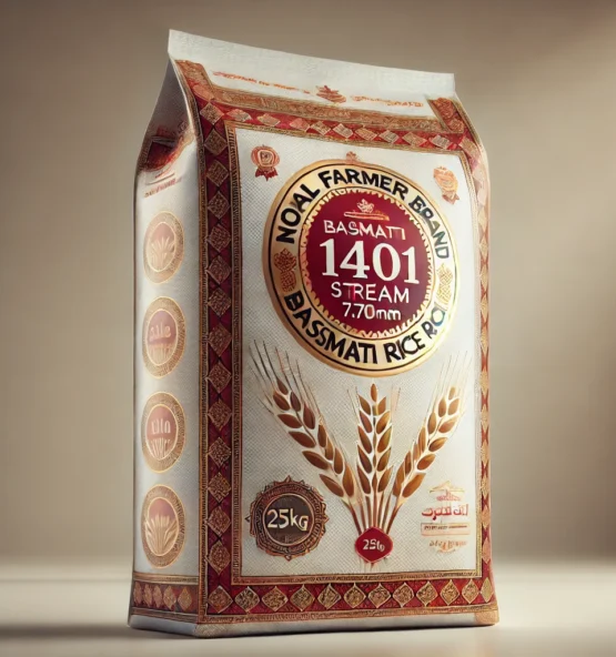 Buy Indian Royal Farmer Basmati Rice 1401 Steam (7.70mm) – Premium Quality Export