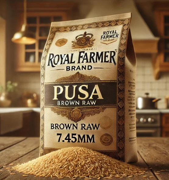 Indian Royal Farmer Basmati Rice – Pusa Brown Raw (7.45mm) | Premium Quality