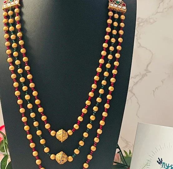 Mohan Mala – Traditional Maharashtrian Beaded Gold Necklace