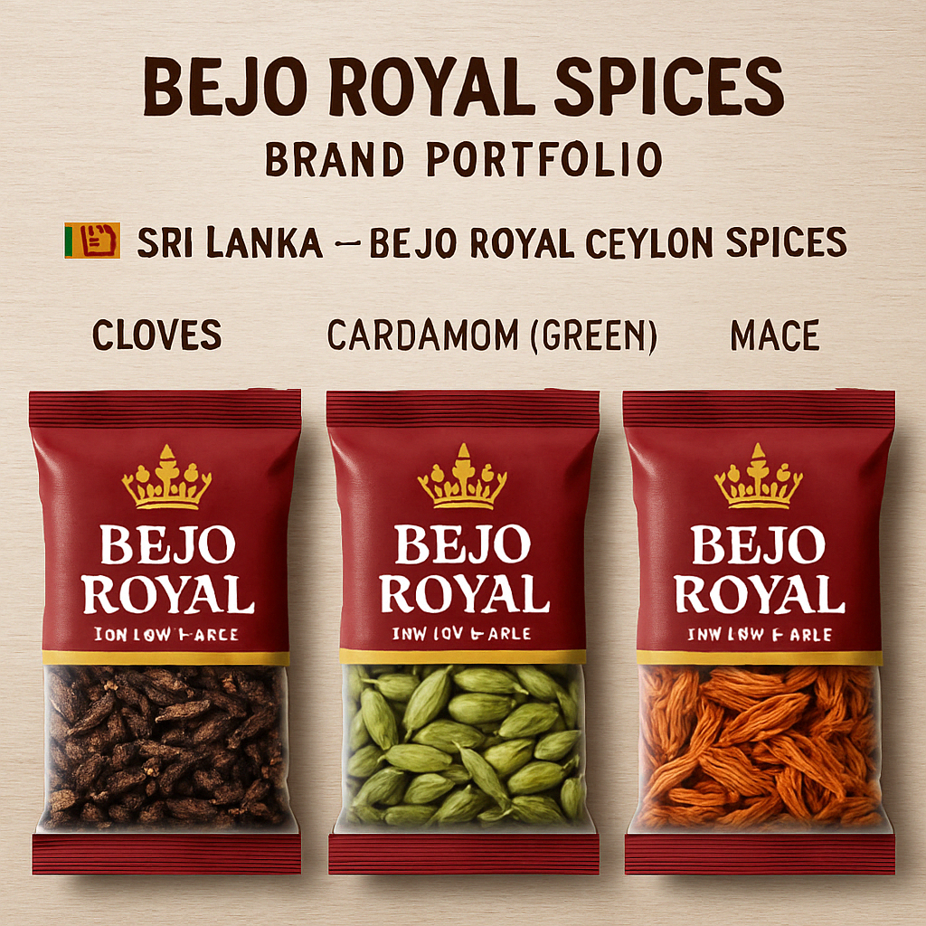 Bejo Royal Ceylon Spices – Pure Cloves, Cardamom & Mace