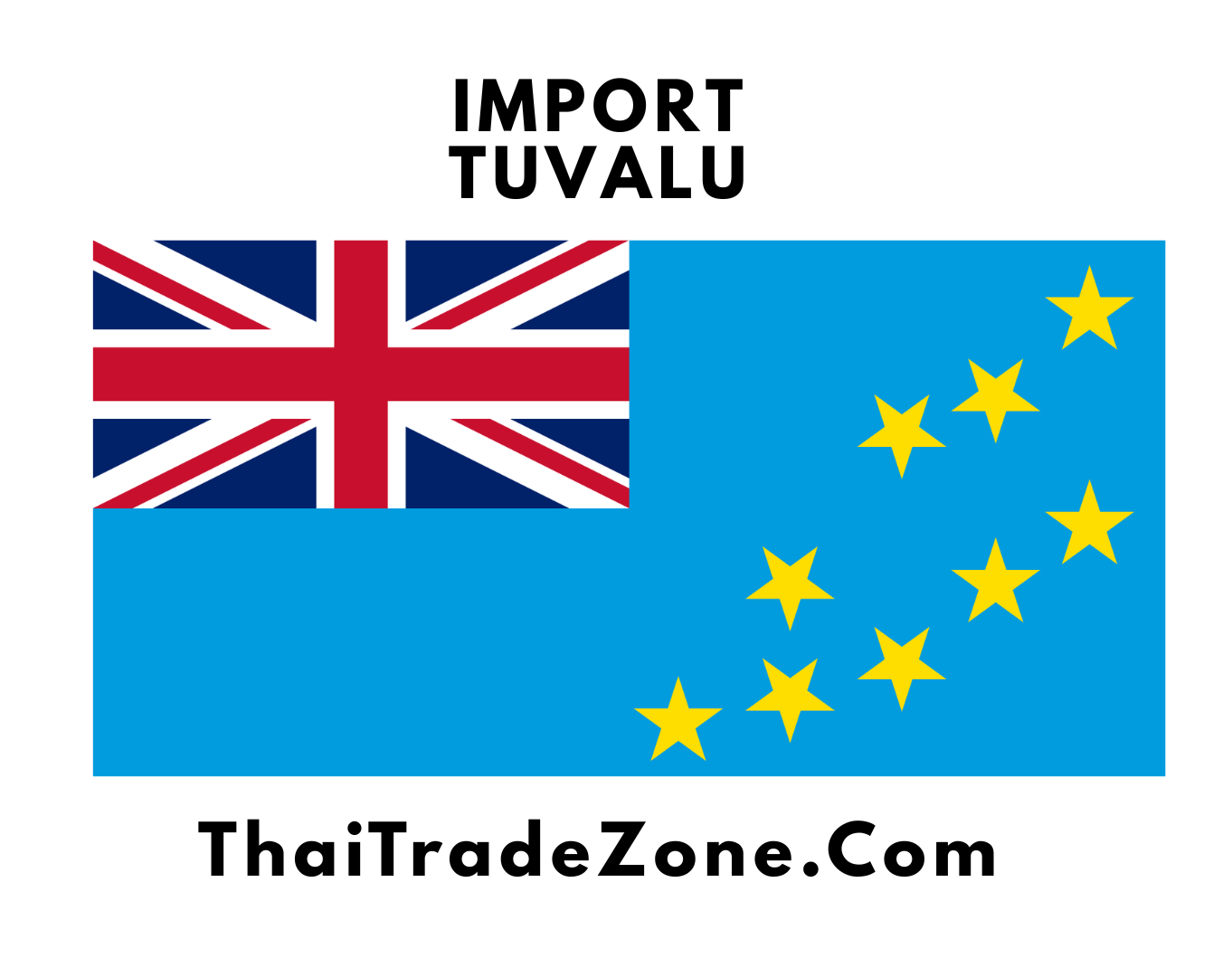 “Assorted global products for import – food, electronics, construction materials, and consumer goods – available for distribution in Tuvalu through ThaiTradeZone.”
