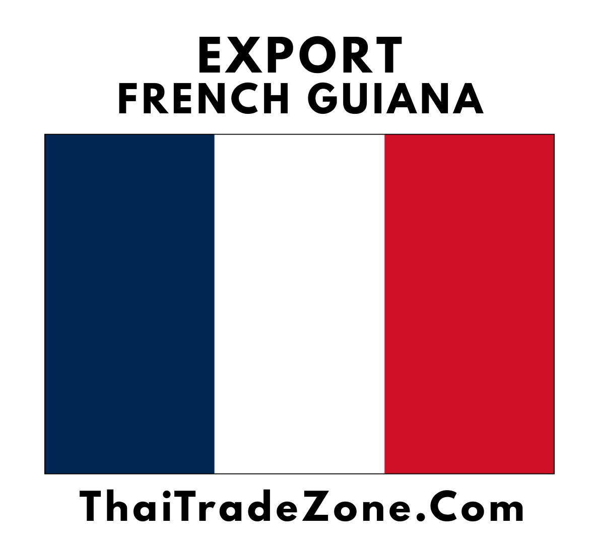 Assorted export products from French Guiana including tropical fruits, organic coffee, handmade crafts, and eco-friendly goods ready for international shipping
