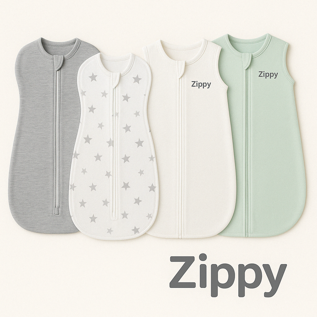 Newborn wrapped in Zippy™ 100% Cotton Swaddling Cloth – Soft and Breathable Fabric
