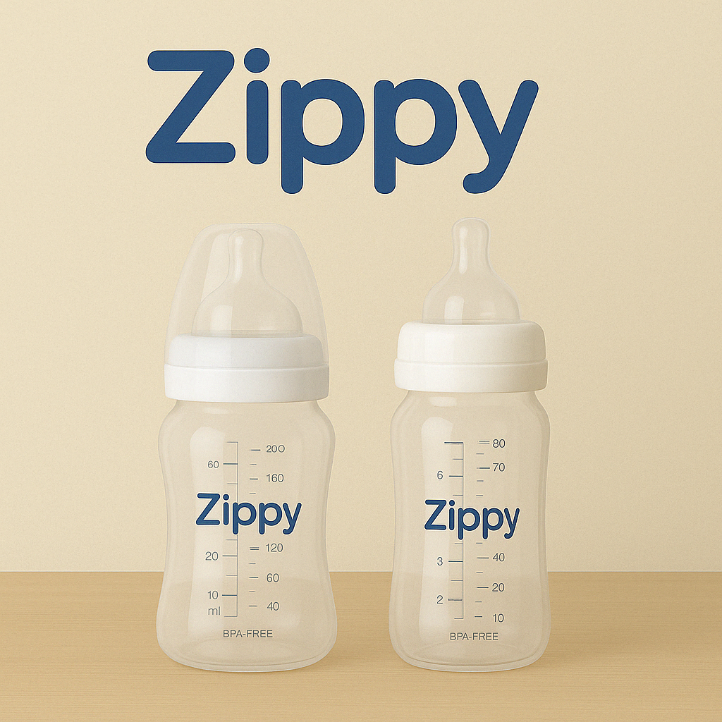 Zippy™ BPA-Free Wide Neck Baby Feeding Bottle with Anti-Colic Nipple