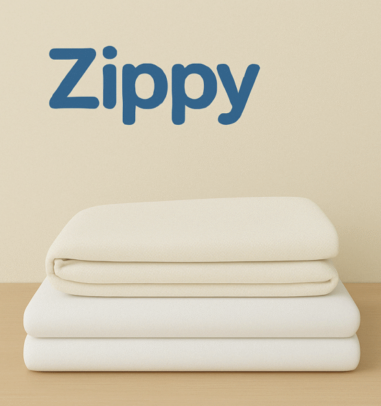 "Zippy™ Organic Bedding Set for Baby Crib – Soft, Hypoallergenic Organic Cotton Sheets with Waterproof Mattress Protector for Safe and Comfortable Baby Sleep."