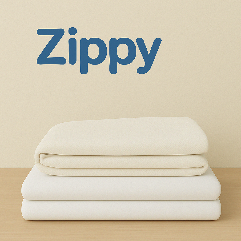 "Zippy™ Organic Bedding Set for Baby Crib – Soft, Hypoallergenic Organic Cotton Sheets with Waterproof Mattress Protector for Safe and Comfortable Baby Sleep."