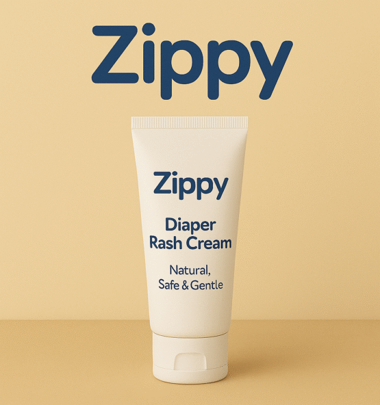 "Zippy™ Diaper Rash Cream – Natural, hypoallergenic baby rash relief with zinc oxide, aloe vera, and shea butter. Safe for newborns, paraben-free, and pediatrician-approved."