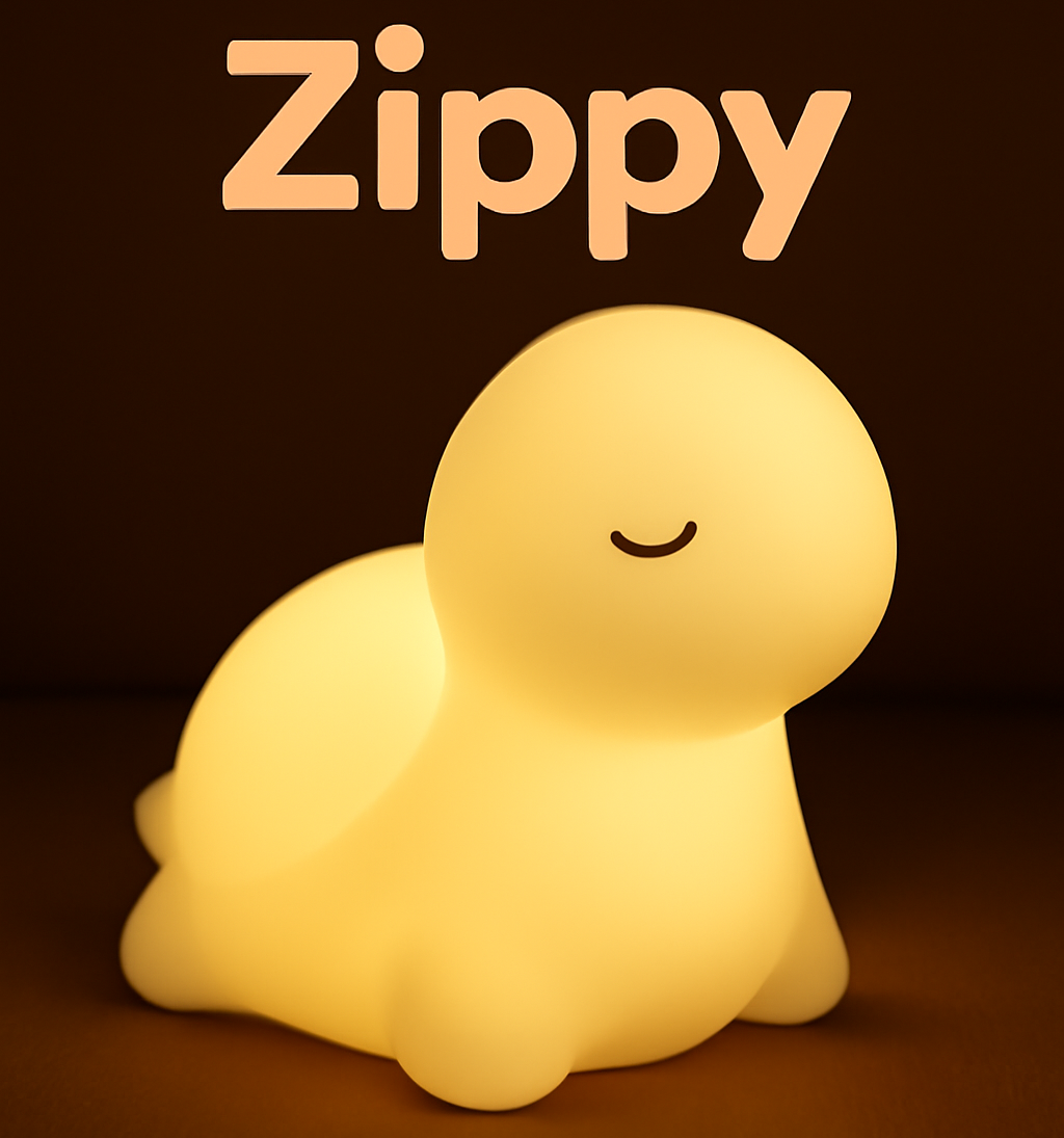 "Zippy™ LED Soft Night Light – Safe, soothing glow night light for newborns in soft pastel colors, perfect for nursery use and travel-friendly design"