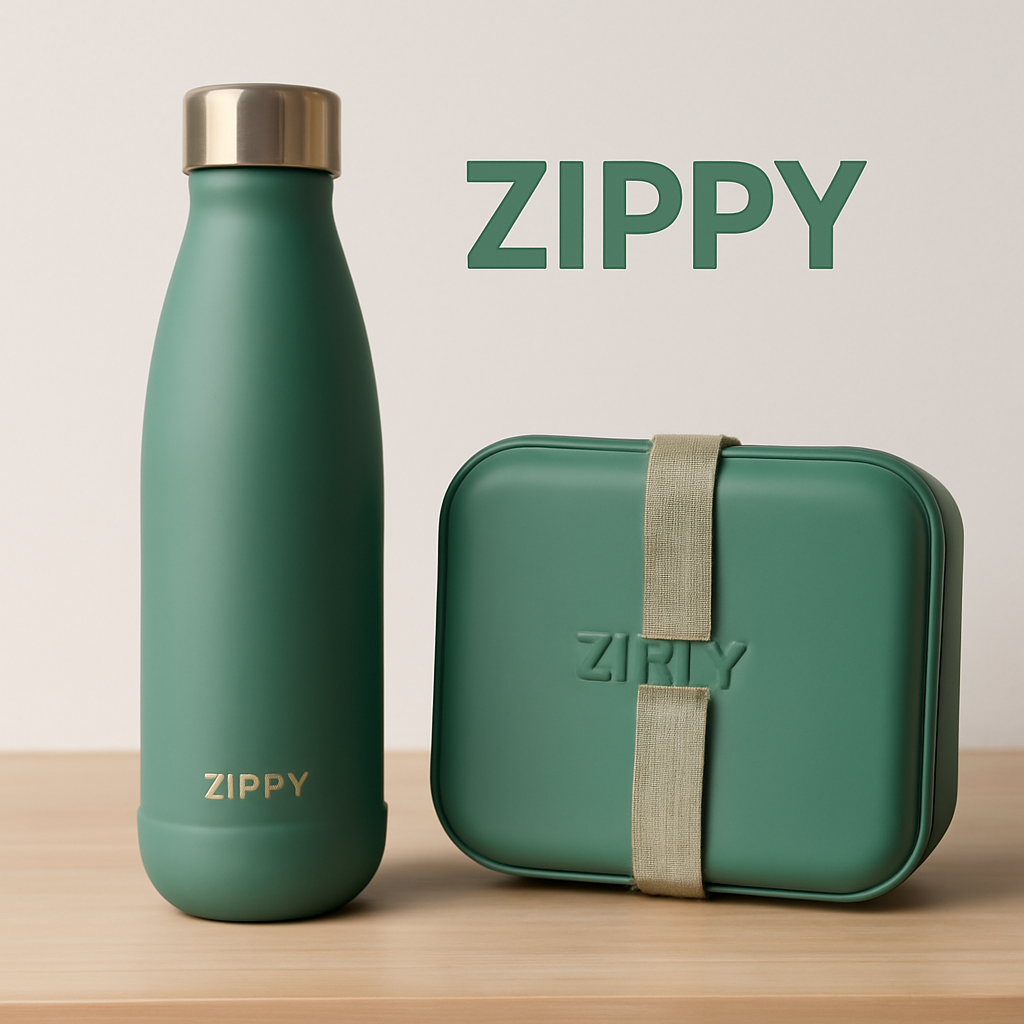 "Zippy™ Insulated Water Bottle in Stainless Steel, Eco-Friendly and Durable Design"