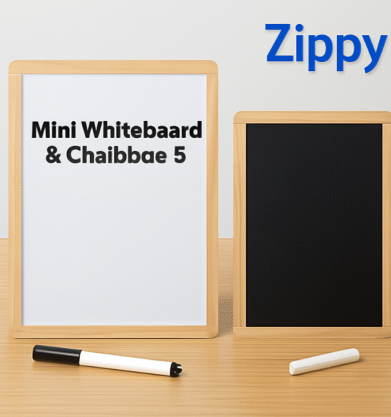 Zippy™ small chalkboard and whiteboard set – compact, portable, eco-friendly design