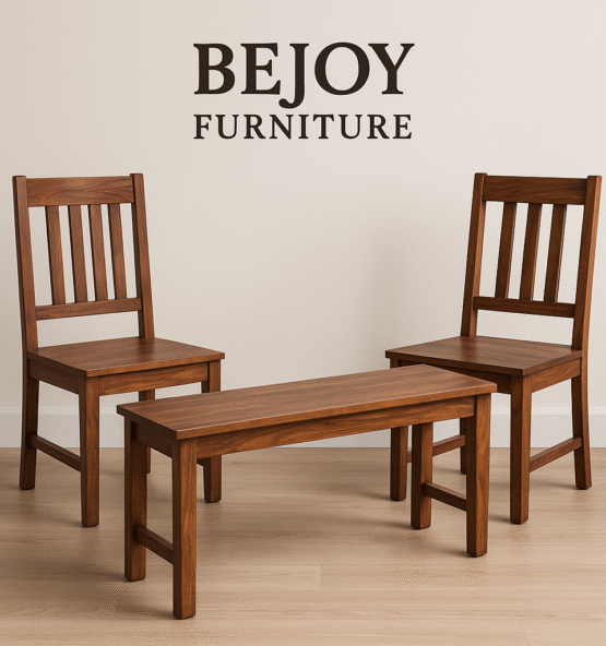 "Handcrafted Sheesham Wood Dining Chair with Natural Finish – Export Quality"