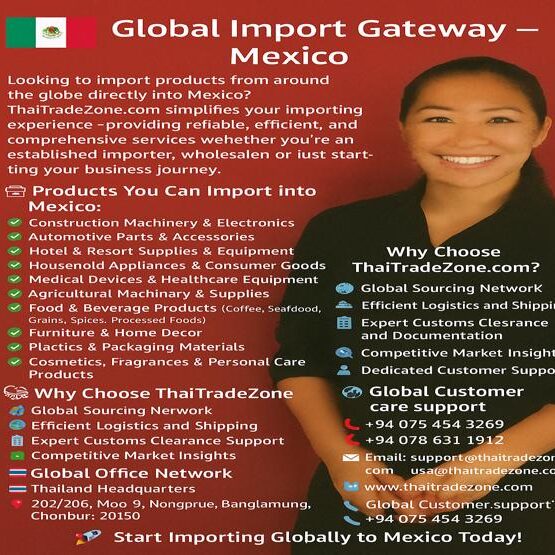 "Electrical machinery and industrial equipment available for import to Mexico from global suppliers"