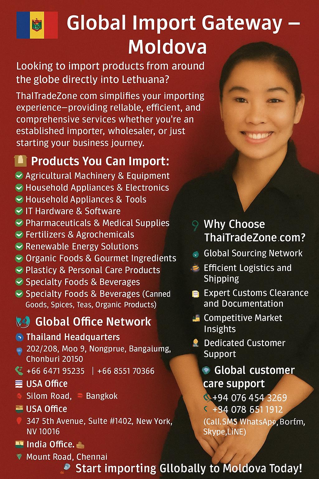 “Global import services to Moldova from international suppliers”