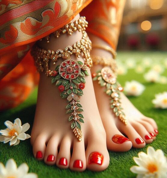 Traditional 22K/23K Thai Gold Anklets – ThaiLaxmi Heritage Designs for Export