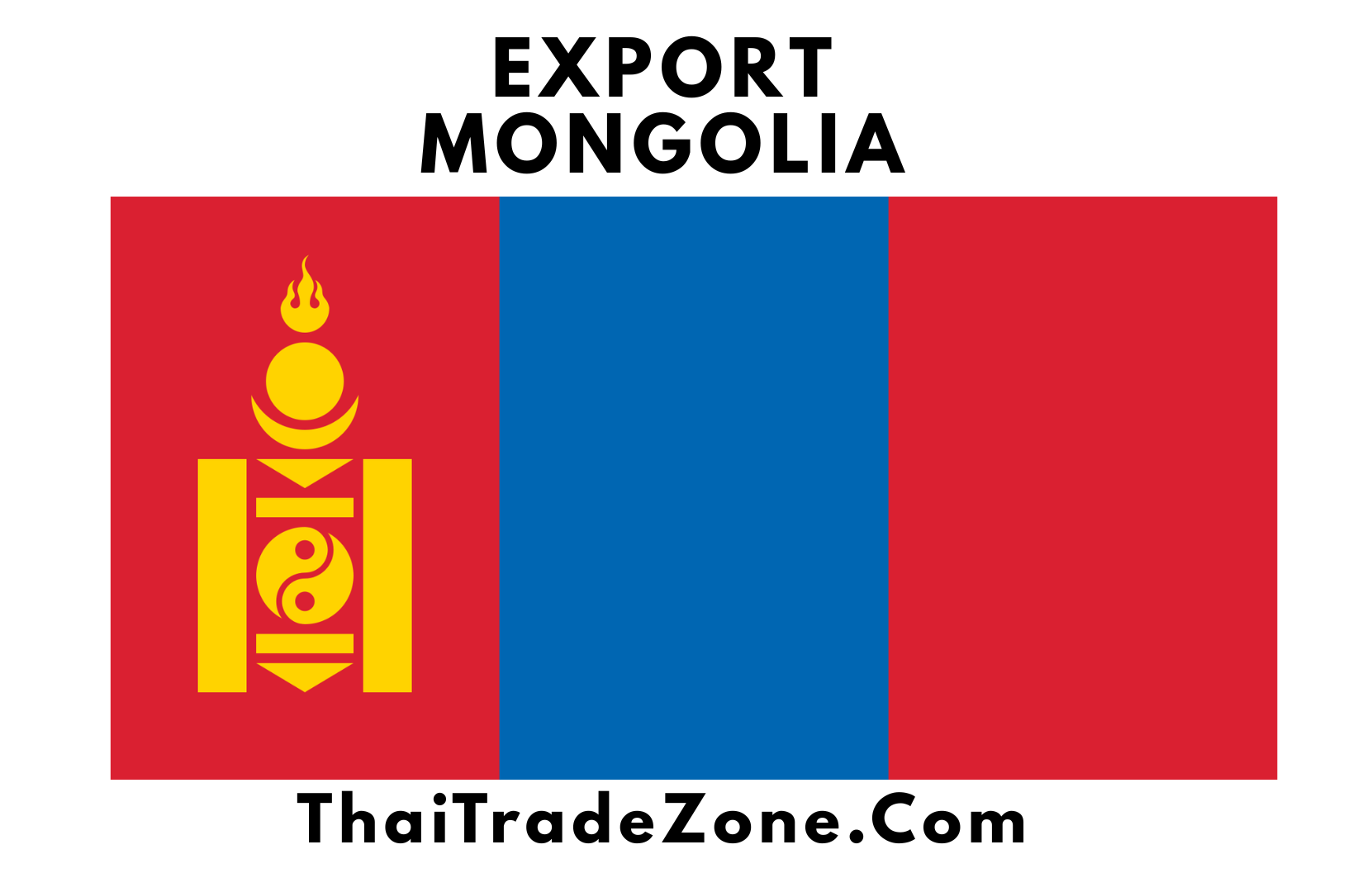 "Map highlighting global export markets for Mongolian products with ThaiTradeZone.com. Featuring food, beverages, handicrafts, textiles, and more."