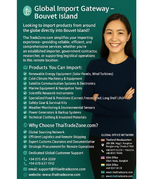 “Global import and logistics solutions for Bouvet Island by ThaiTradeZone”
