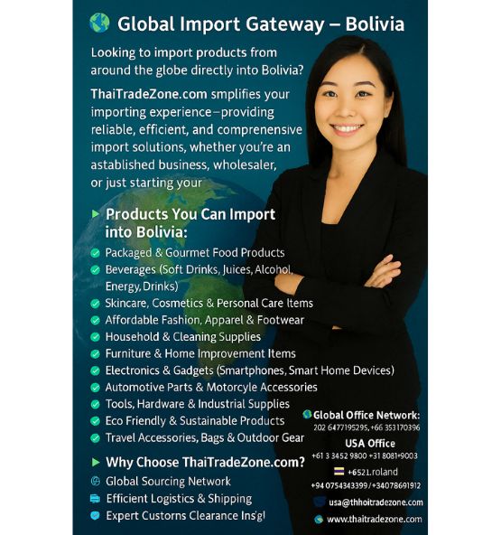 🌏 Unlock Global Trade – Import to Bolivia with Ease!