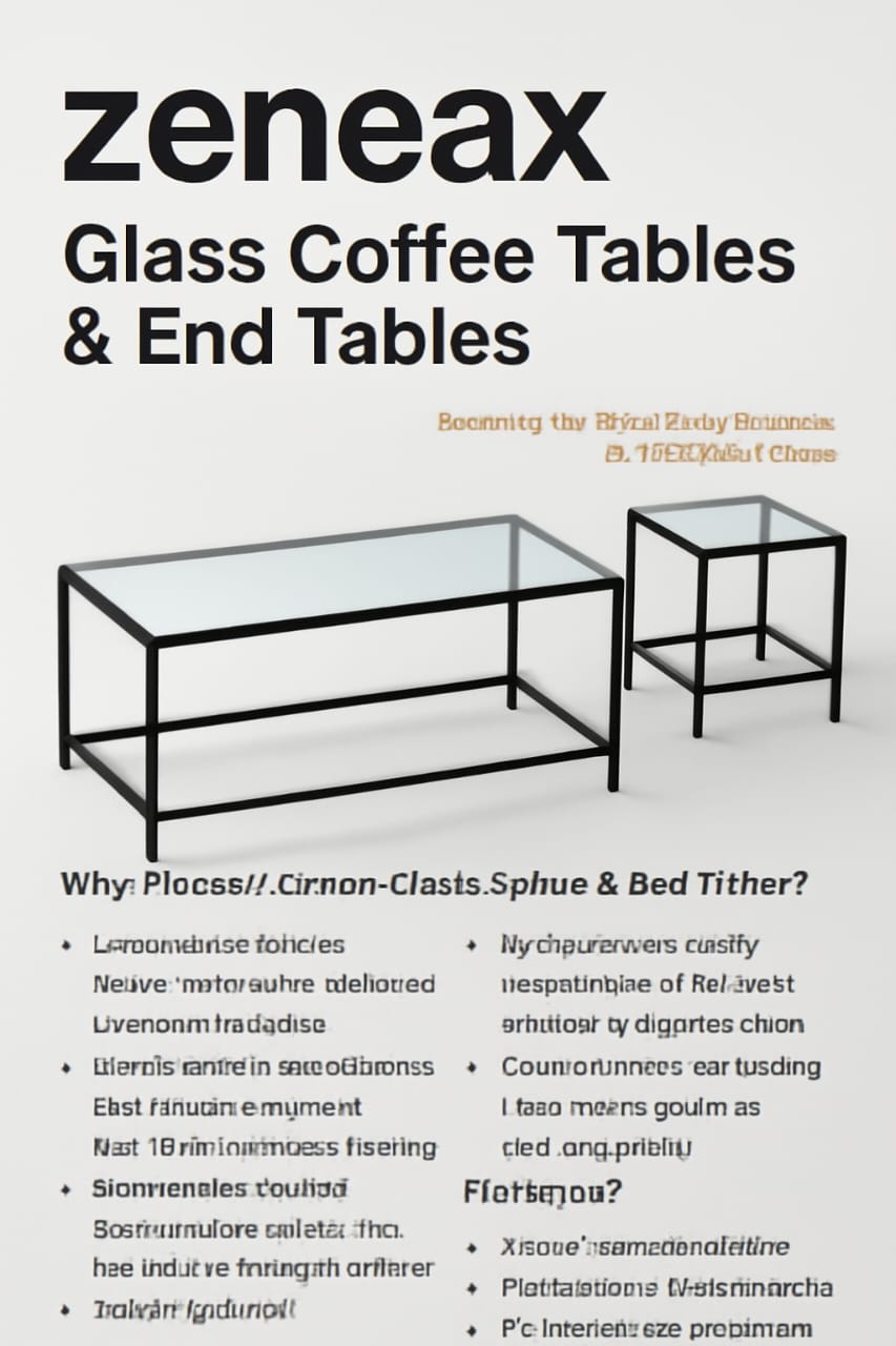 Zeneax Glass Coffee Tables