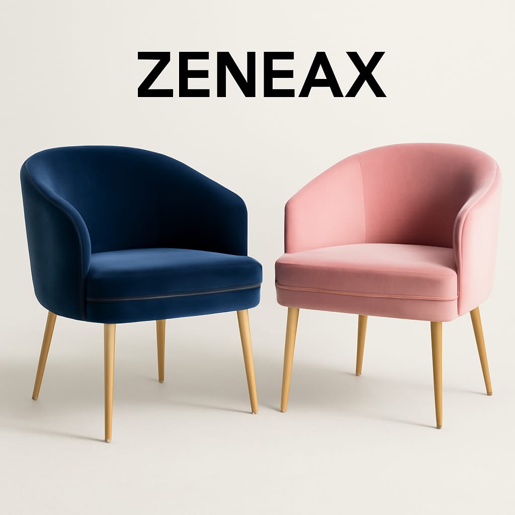 Zeneax Modern Velvet Accent Chairs