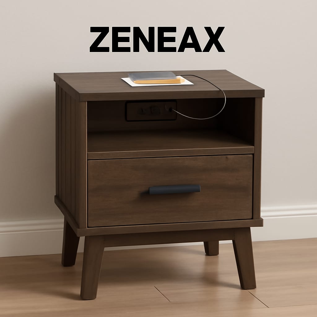 Zeneax Nightstands with Charging Features