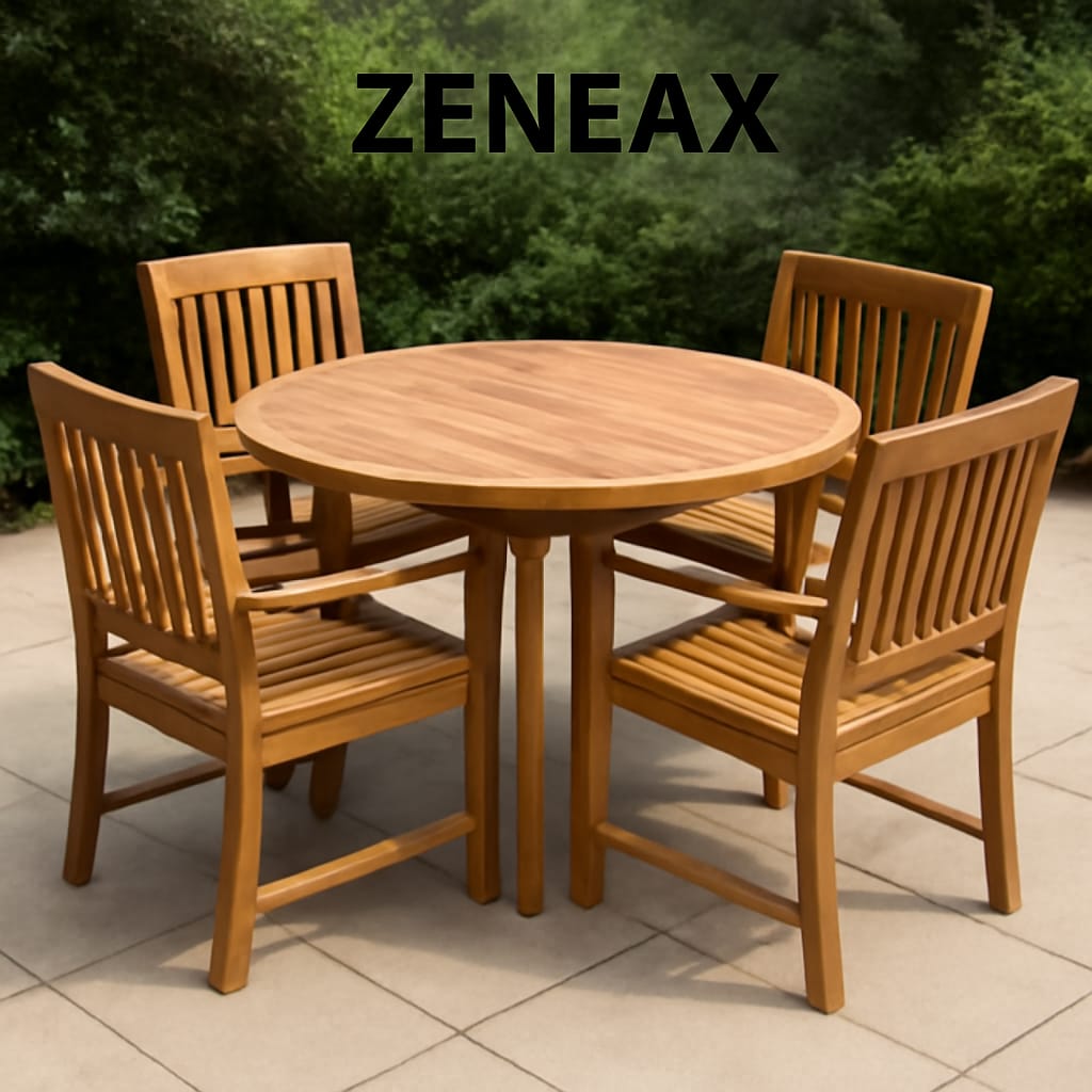 Zeneax Teak Patio Tables & Chairs