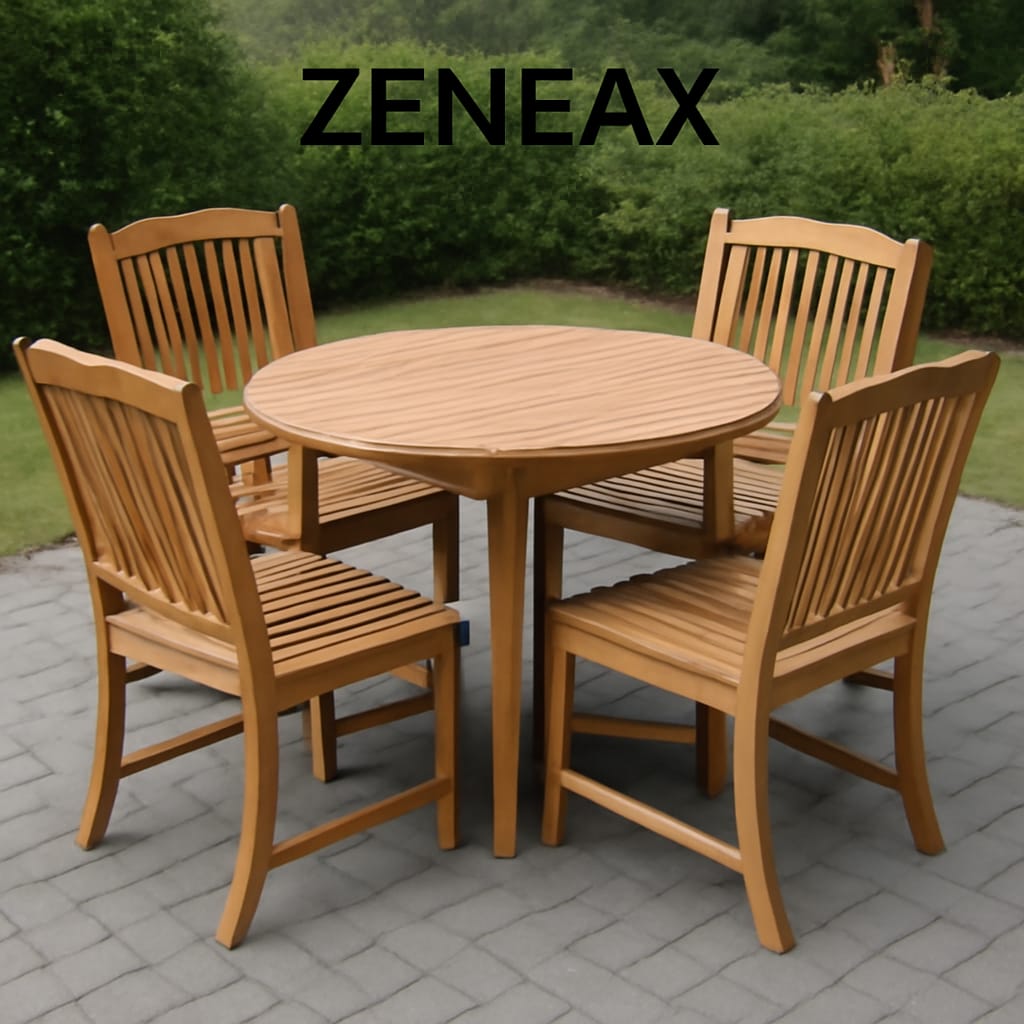 Zeneax Teak Patio Tables & Chairs