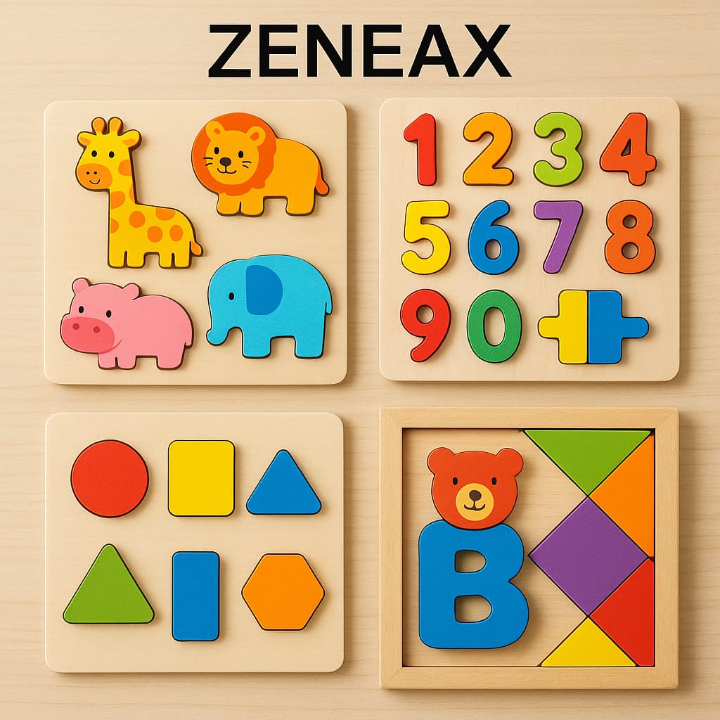 Zeneax Wooden Montessori Puzzle Sets