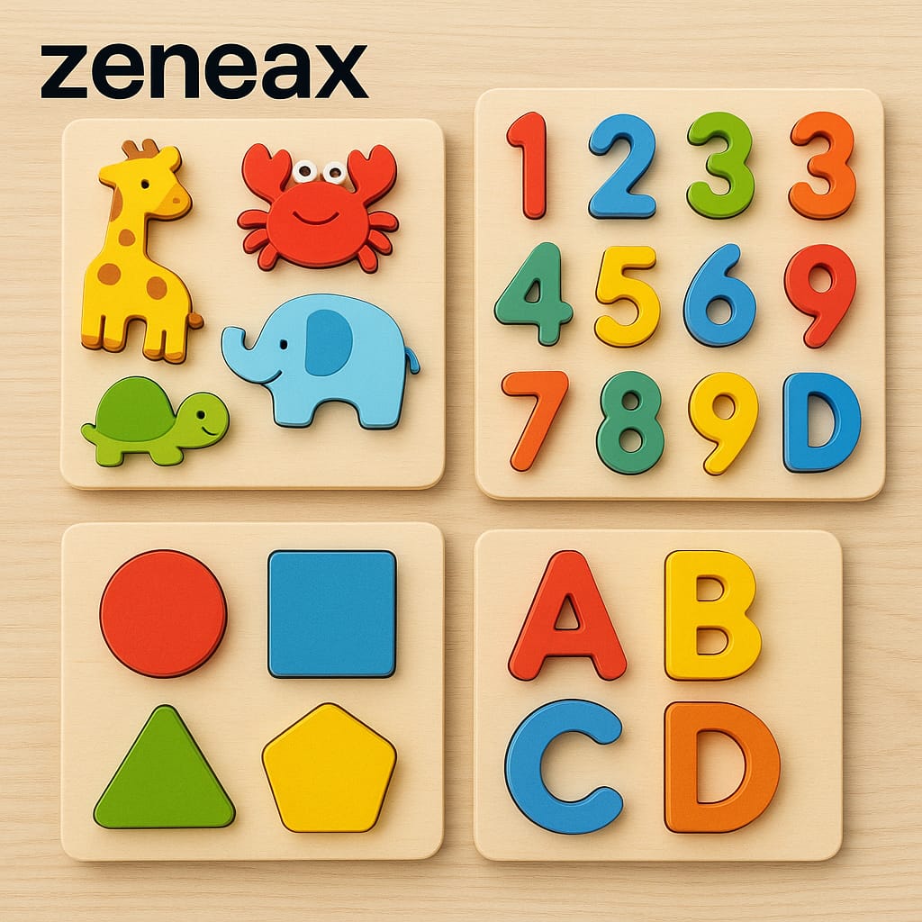 Zeneax Wooden Montessori Puzzle Sets