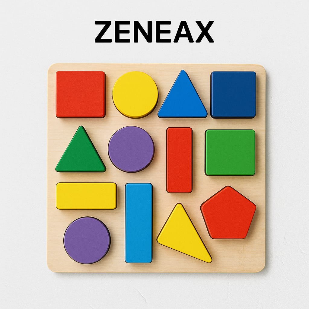 Zeneax Wooden Montessori Geometric Shapes