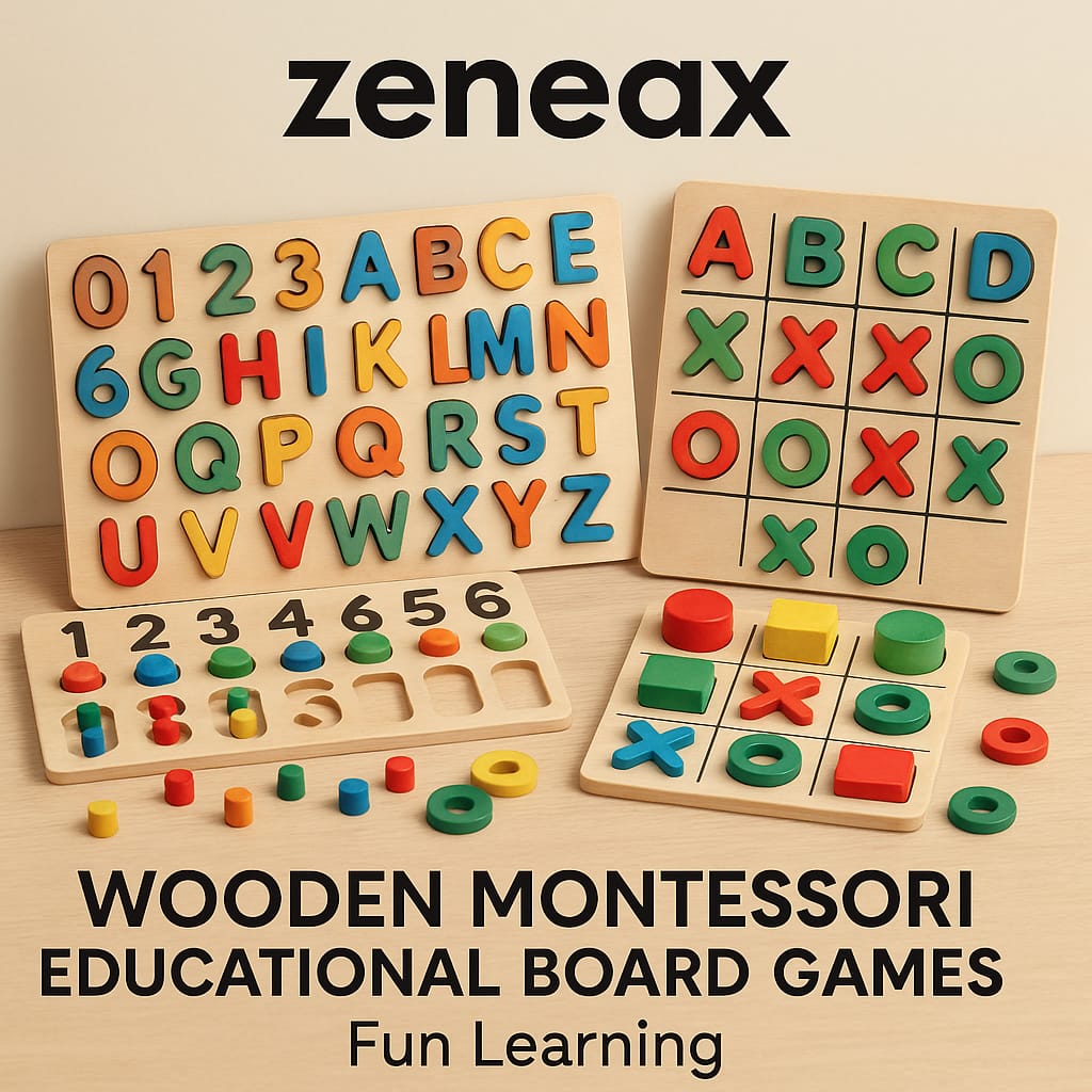 Zeneax Wooden Montessori Educational Board Games