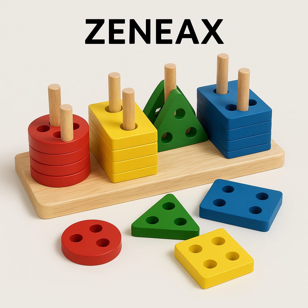 Zeneax Wooden Montessori Sorting Toys