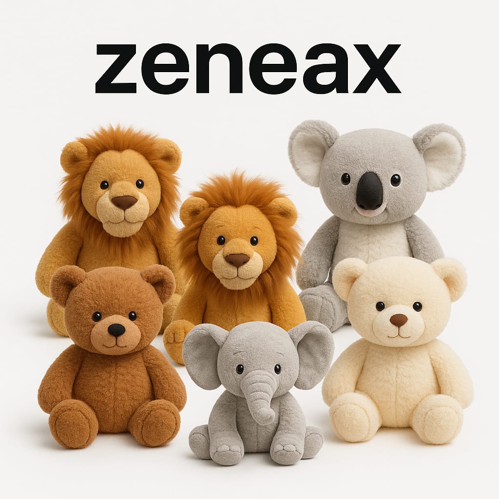 Zeneax’s animal plush toys