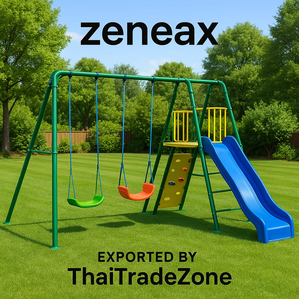 Zeneax’s swing sets and slides