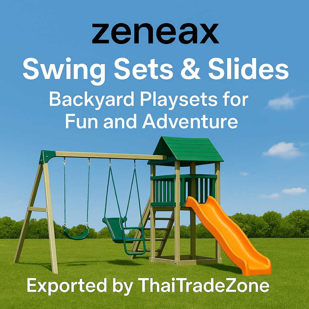 Zeneax’s swing sets and slides