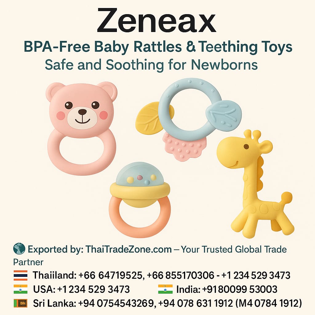 Zeneax’s BPA-free baby rattles and teething toys