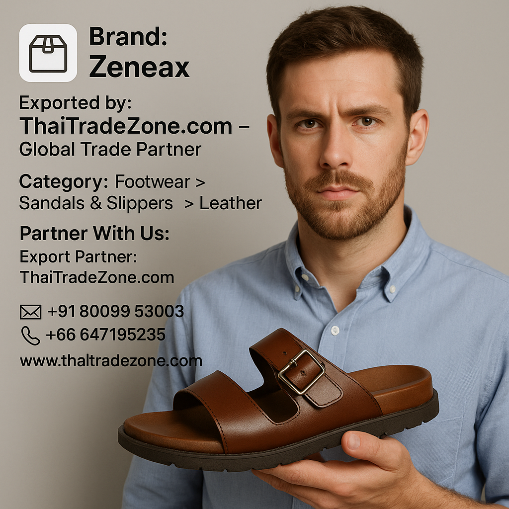 Zeneax Leather Sandals & Slippers