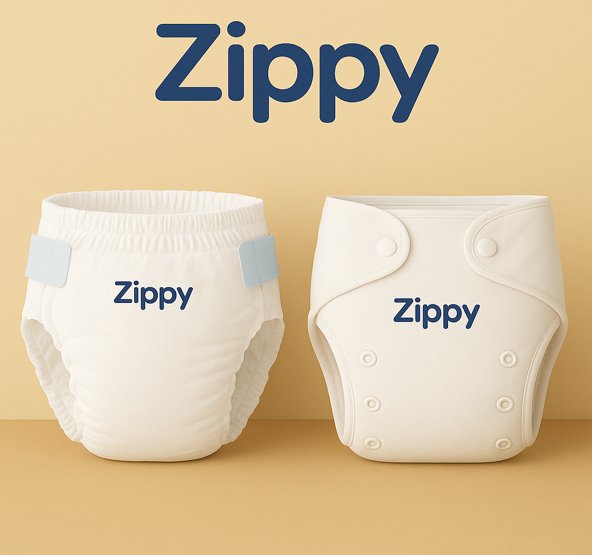 "Zippy™ Disposable and Reusable Baby Diapers – Eco-Friendly, Soft, and Leak-Proof"