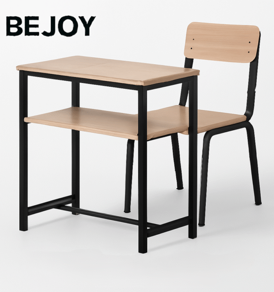 “BeJoy MDF Study Table and Chair Set – Front View with Compact Modern Design”