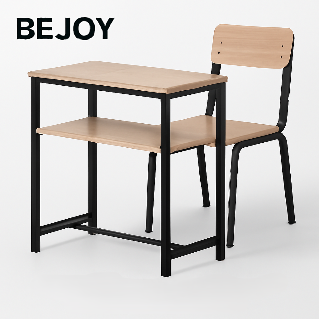 “BeJoy MDF Study Table and Chair Set – Front View with Compact Modern Design”