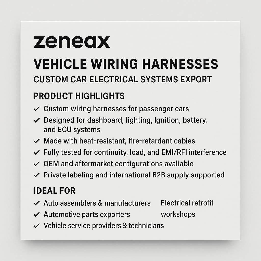 Zeneax Vehicle Wiring Harnesses