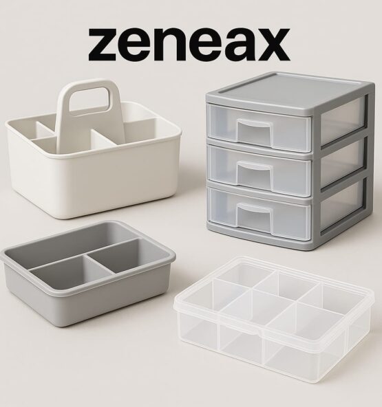 Zeneax Plastic Storage Organizers