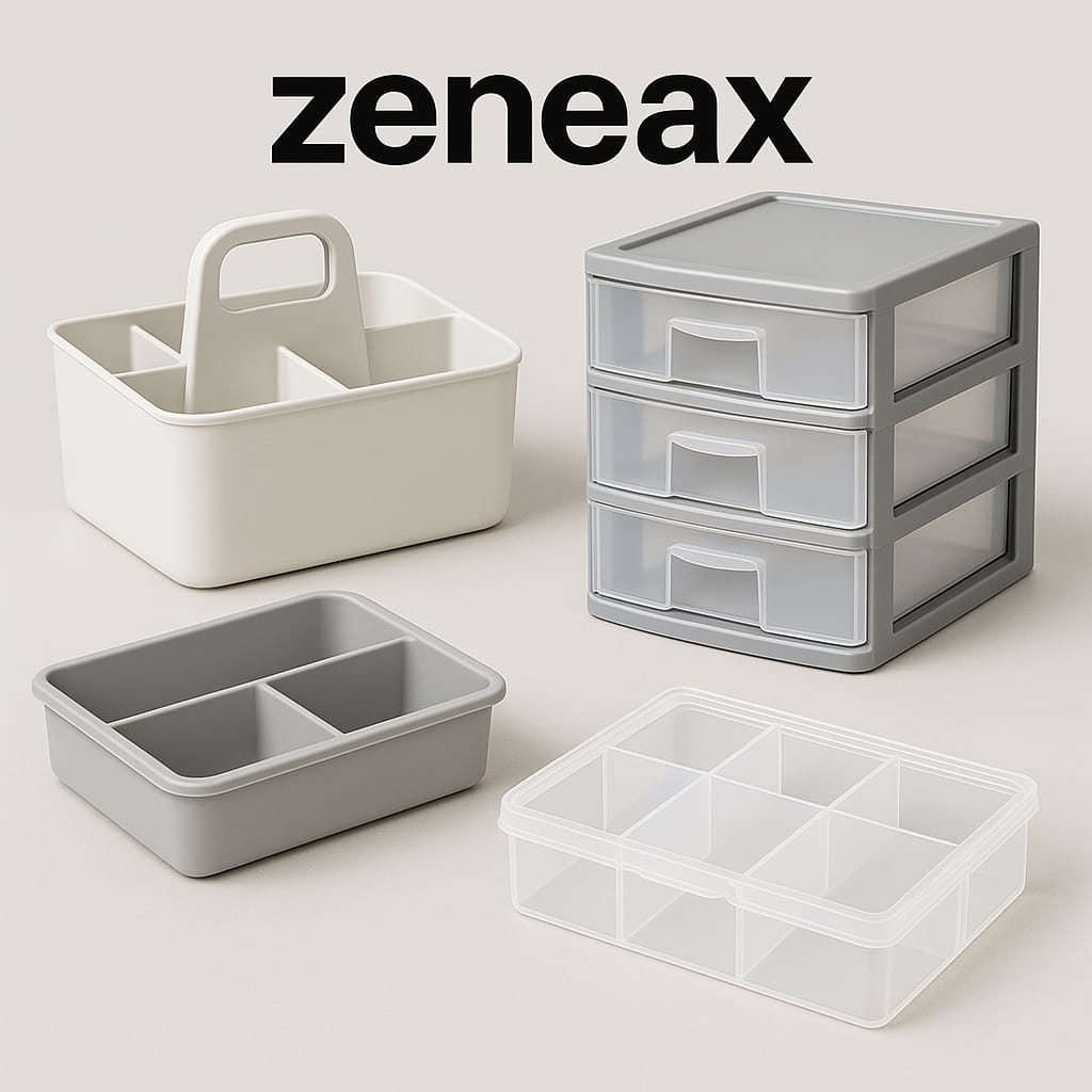 Zeneax Plastic Storage Organizers