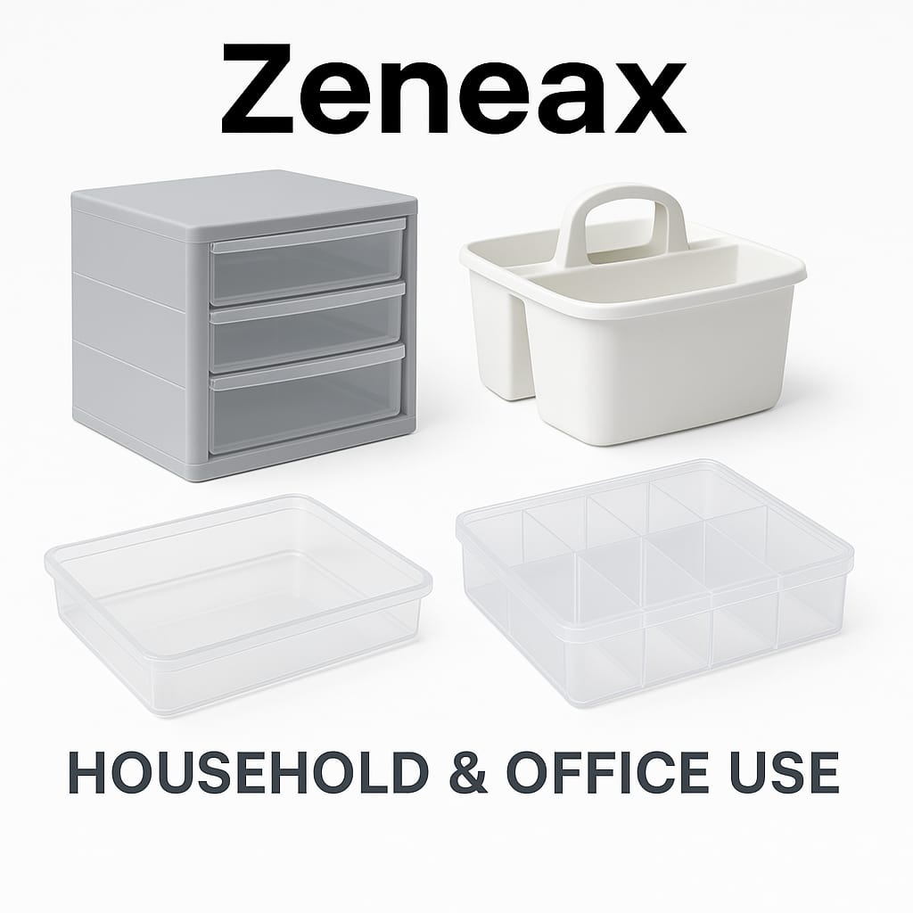 Zeneax Plastic Storage Organizers