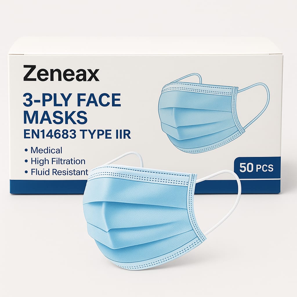 Zeneax 3-Ply Type IIR Face Masks