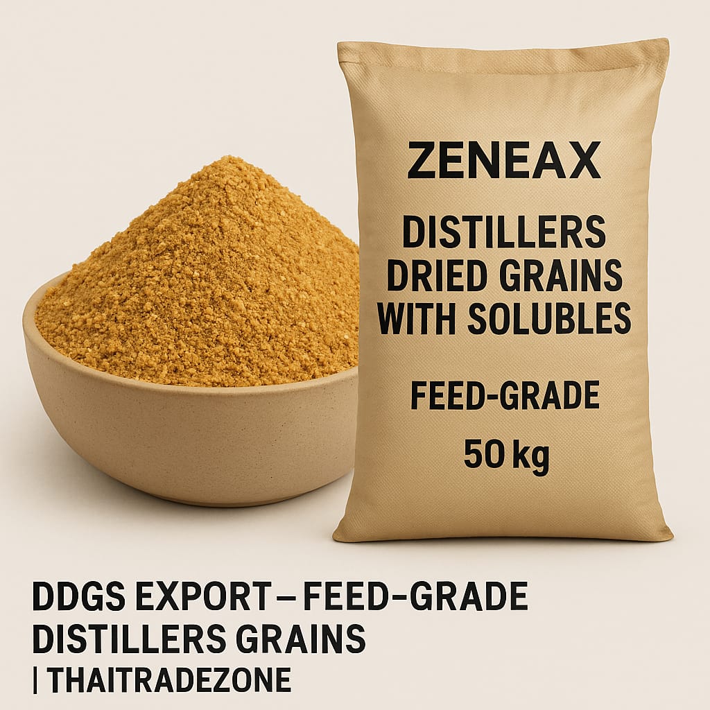 Zeneax DDGS Export – Feed-Grade Distillers Grains