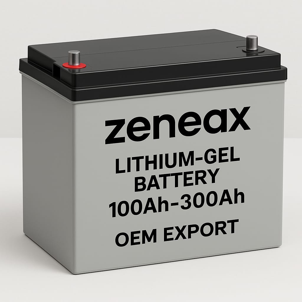 Zeneax Lithium-Gel Batteries 100Ah–300Ah