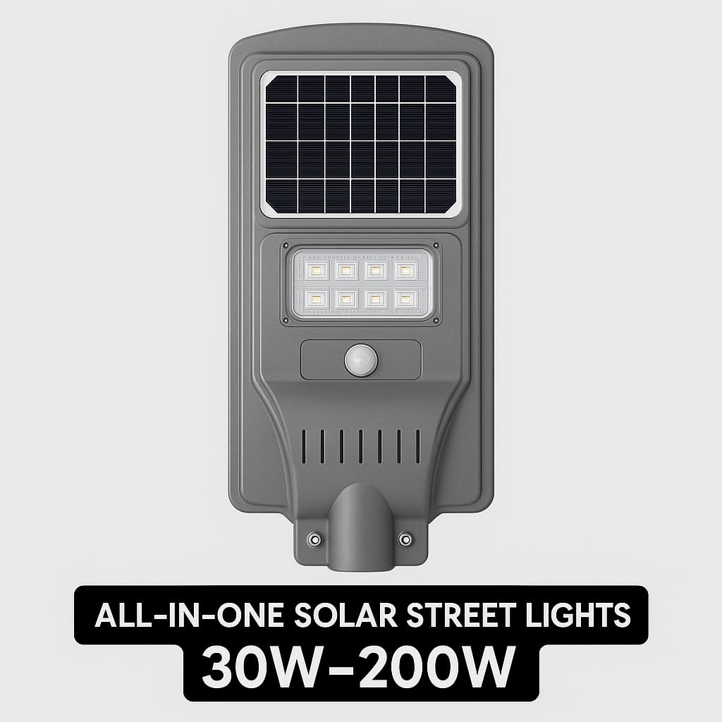 Zeneax All-in-One Solar Street Lights 30W–200W