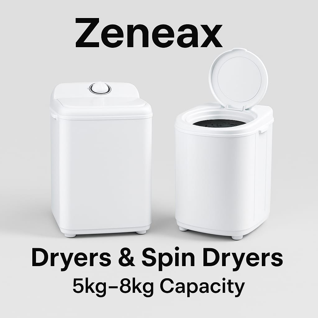 Zeneax Dryers & Spin Dryers – 5kg–8kg