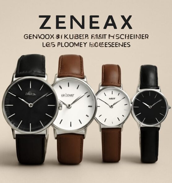 Zeneax Leather Strap Watches